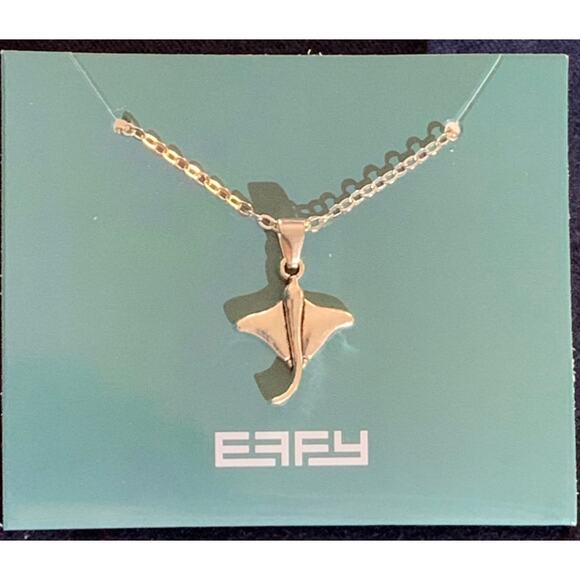 Lot of 4 EFFY Stingray Pendant Necklaces Silver Tone Chain & Charm RC Cruise NWT - Picture 2 of 7